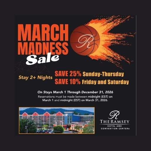 March through December Hotel Discounts at top Pigeon Forge Hotel
